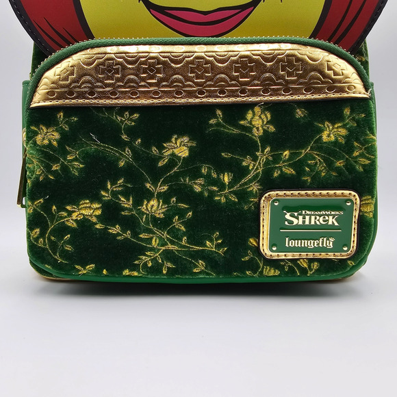 Loungefly DreamWorks Shrek Princess Fiona Green Gold Mini Backpack Bag New - Picture 9 of 13